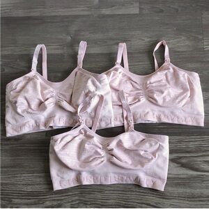 Kindred Bravely Light Pink Nursing Bras - 3 Pack